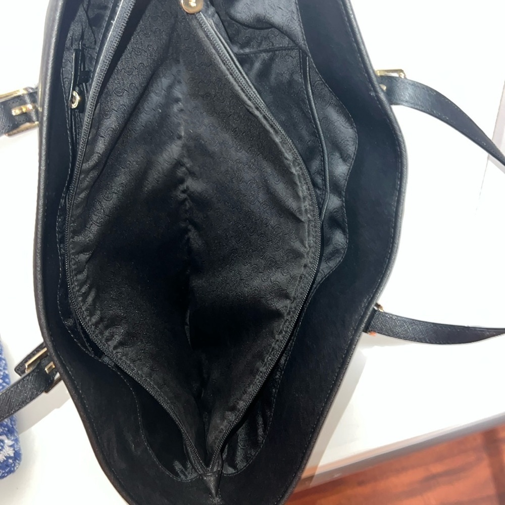 Michael Kors Black Saffiano Large Tote with Gold Accents Size: 11X18 - Picture 8 of 15